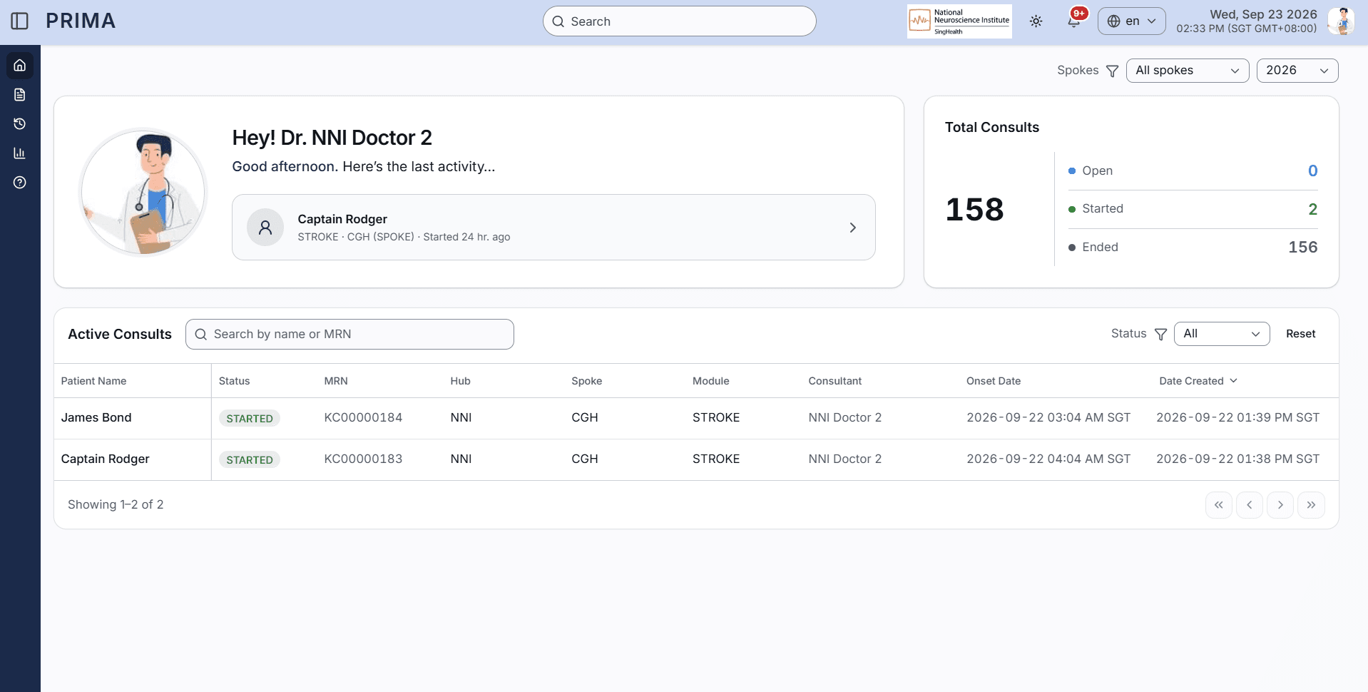 KrixiCare Hub Hospital Dashboard