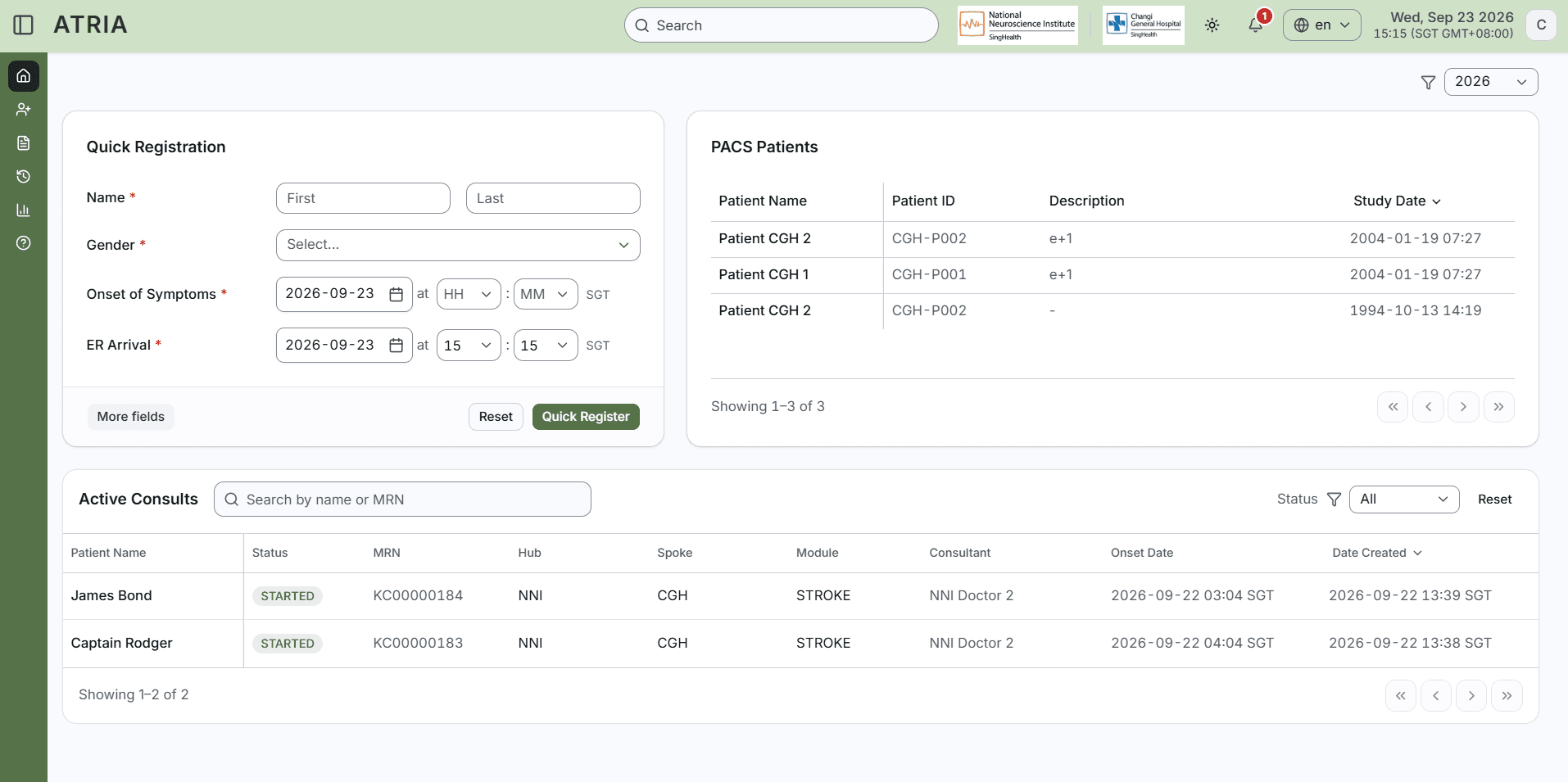KrixiCare Spoke Hospital Dashboard